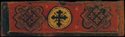 Small Coffered Ceiling Panel with a Cross and Coats of Arms in Lozenge Form by Unbekannt Unbekannt